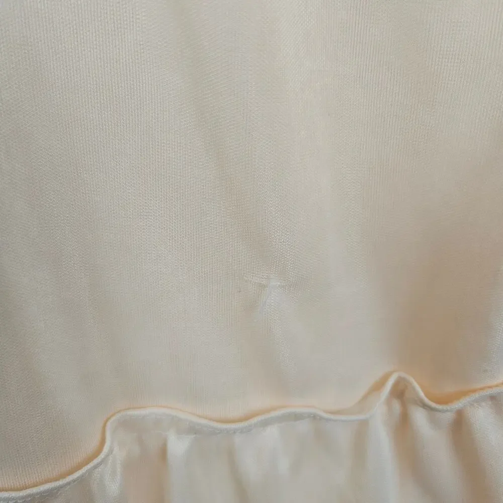 T.C‎ Fashion vintage robe peginoir tie front ruffles, pink orange sherbet XL